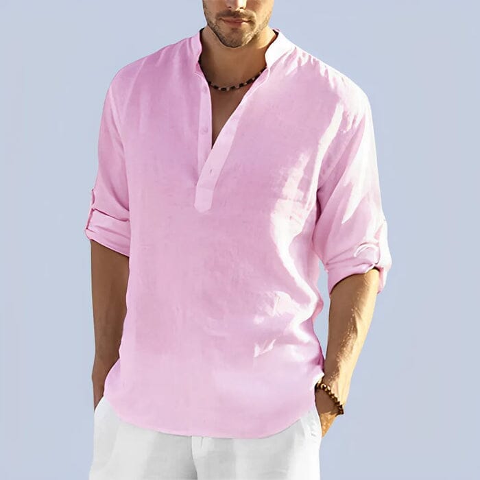 Chemise Homme Style Bataan Panama Roupas (Camisa Masculina 1) Mascato Shop P Rose