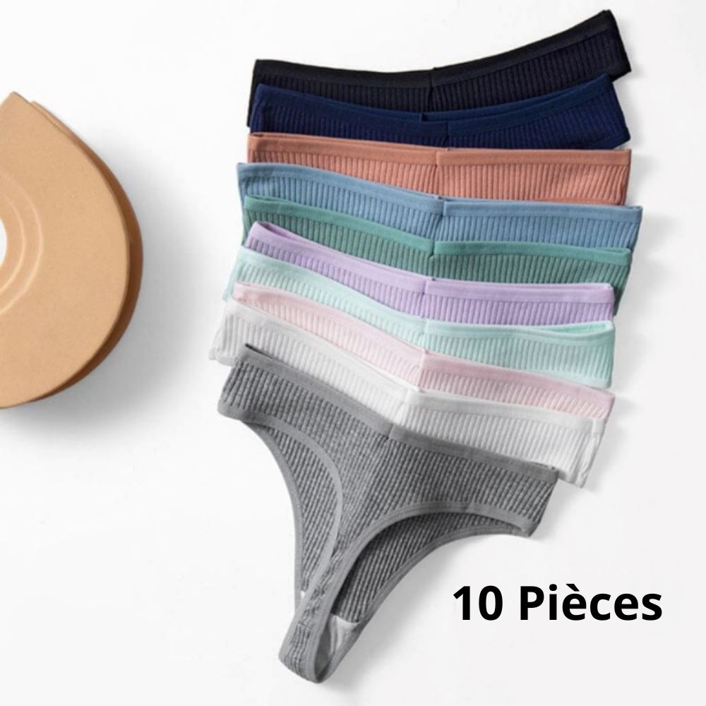 Culottes String en Coton - Achetez 5, Recevez 10 Roupas (Sutiãs e Calcinhas 5) Mascato Shop