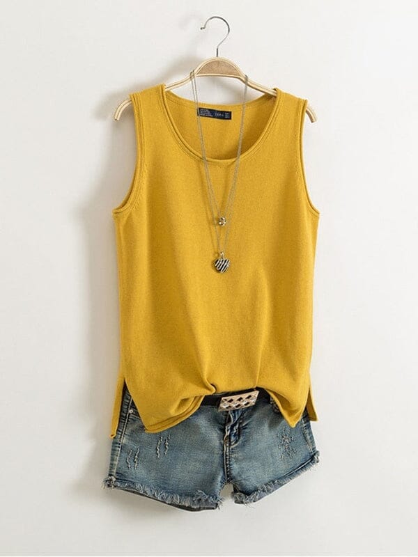 Débardeur Alana Roupas (Regata Feminina 1) Mascato Shop Moutarde M (38-40)