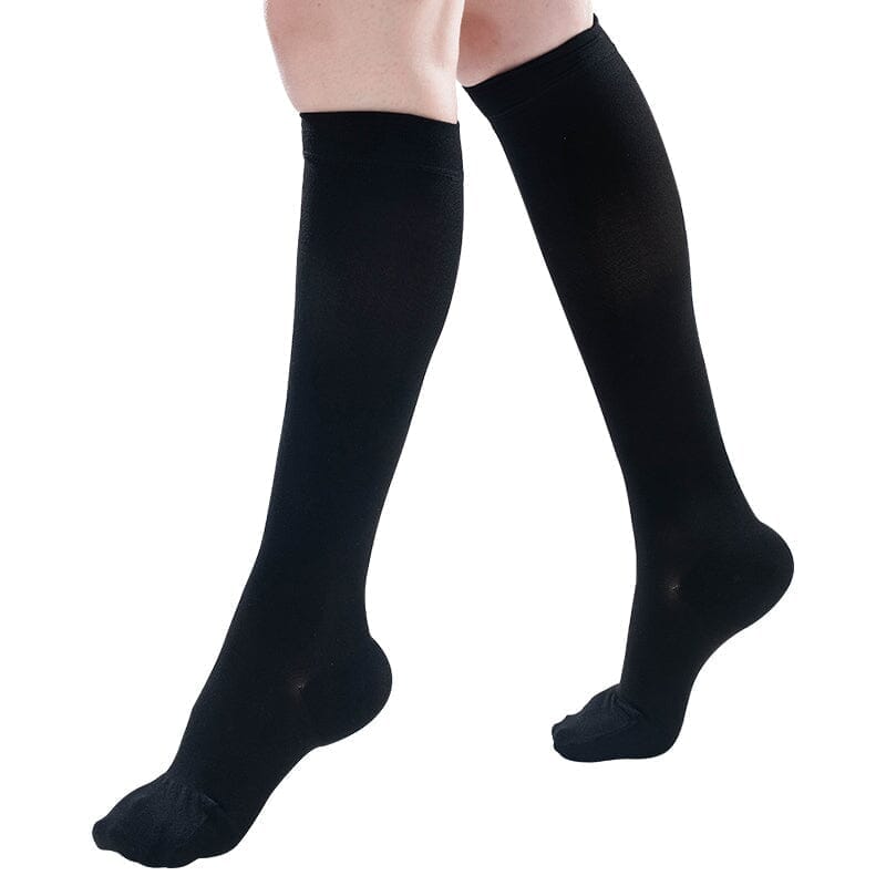 Kit de 3 Paires de Chaussettes de Compression 20-30 mmHg - Noires FEMININO - SAUDE - MEIA DE COMPRESSAO PRETA Mascato Shop P/M(34-39) Noires