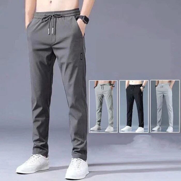 Kit de 3 Pantalons Slim Comfort 3.0 - Ultra Confortables Roupas (Calças 2) Mascato Shop Noir Gris e Vert 38