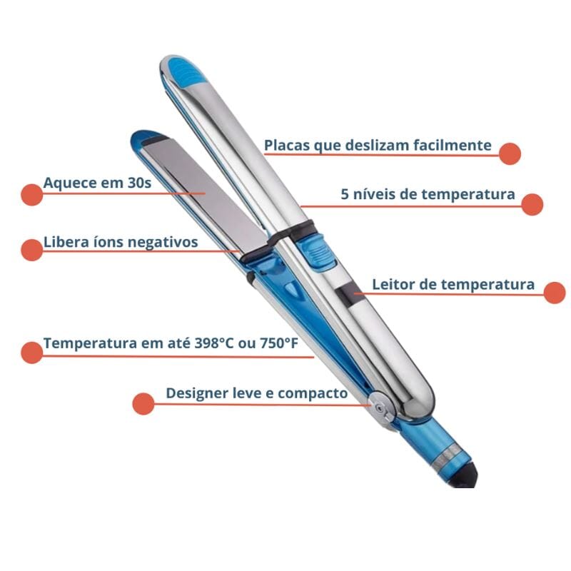 Lisseur Nano Titanium Pro 750F Ultra Lisse Saúde e Beleza (Chapinha 1) Mascato Shop