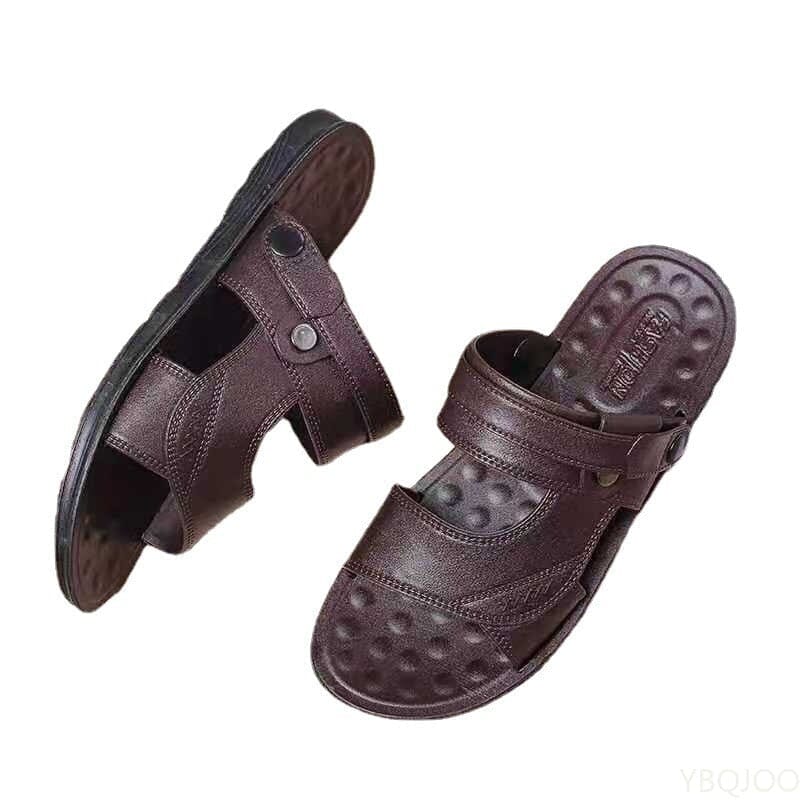 Sandale Orthopédique en Cuir Véritable Calçados (Sandália Masculina 2) Mascato Shop