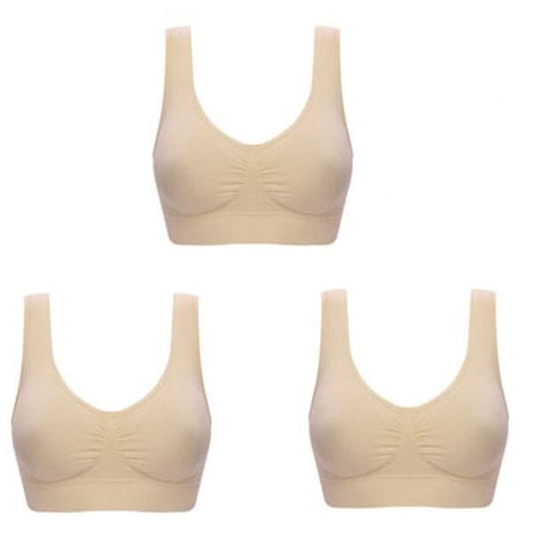 Soutien-Gorge Comfort Plus (Achetez 1, Recevez 3) Roupas (Sutiãs e Calcinhas 6) Mascato Shop P 3 Beige
