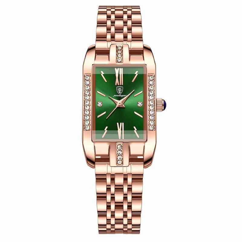 Montre Femme Quartz Rectangulaire de Luxe Feminino - Relógio 2 Mascato Shop Vert 